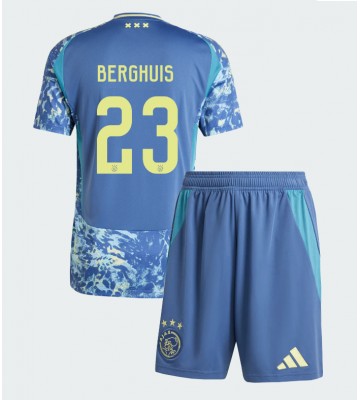 Ajax Steven Berghuis #23 Segunda Equipación Niños 2024-25 Manga Corta (+ Pantalones cortos)